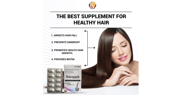 Tricorich Hair Biotin Tablets - Vitamin B7 | Biotin Supplement For ...